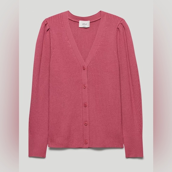 Aritzia Wilfred pink cardigan sweater - Picture 1 of 5